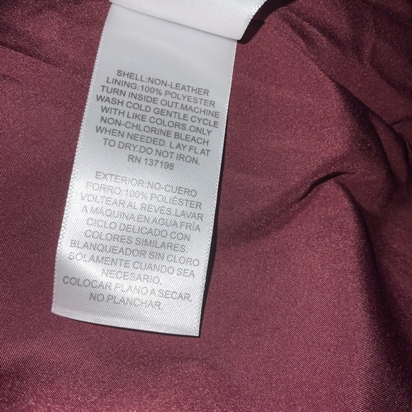 Nina Parker Women’s Trendy Plus Size Faux Leather Skirt Size 16W Burgundy - Picture 6 of 8